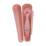 Lingurita silicon cu suport tip ventuza, roz, U-Grow - imagine 3