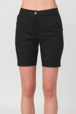 PANTALONI SCURT CASUAL FEMEI BLACK S - imagine 5