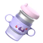 Cana termos cu manere si capac, mov, 250 ml, U-Grow - imagine 3