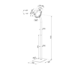 Stand podea mobil/fix pentru tablete Neomounts FL15-625WH1; pentru display-uri cu - imagine 2