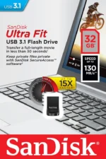 Memorie USB Flash Drive SanDisk Ultra Fit, 32GB, USB 3.1 - imagine 2