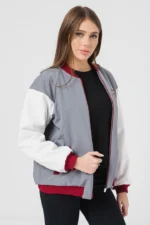 W JACHETA BOMBER  GRI GRENA XS - imagine 2