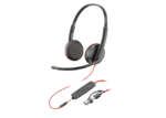 Poly Blackwire 3225 Stereo USB-C Headset +3.5mm Plug +USB-C/A Adapter