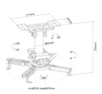 Suport Tavan Proiector Neomounts by Newstar CL25-530BL1, 25cm, max 45Kg - imagine 5