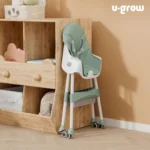 Scaun de masa 2 in 1, pliabil, verde, U-Grow - imagine 5