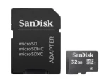 Card de Memorie MicroSDHC SanDisk 32GB, Adaptor SD, Class 4