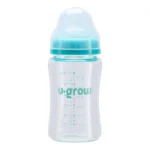 Biberon de sticla180 ml+2 tetine, U-Grow