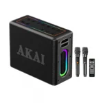 Boxa portabila Akai cu 2 micfrofoane wireless IPX6-80W - imagine 4