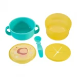 Bol 2 in 1 pentru snackuri si lingurita, blue, U-Grow - imagine 2