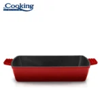 TAVA FONTA EMAILATA, 33x23x7 CM, RED LINE, COOKING BY HEINNER