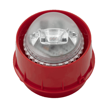 Sirena cu flash, adresabila, LED-uri de culoare rosie, lentila de