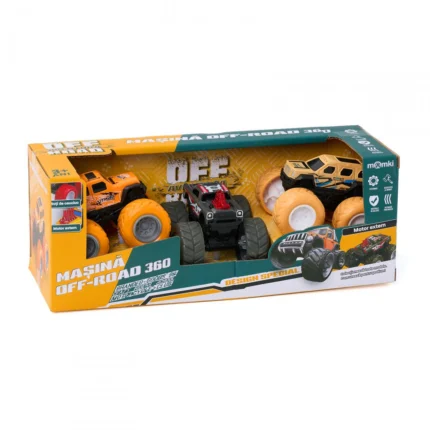 SET 3 MASINI OFF-ROAD-360 DE GRADE, MOMKI
