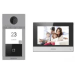 Kit videointercom IP Hikvision DS-KIS604-S(C) pentru o familie (o vila/casa)