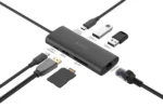 DOCKING Station A4tech universal, 8-in-1, cablu 0.20m, gri - imagine 2