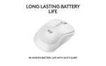 Mouse Logitech MK240 Silent Wireless, optic, interfata Bluetooth, rezolutie 1000 - imagine 3