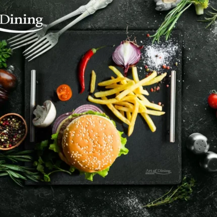 PLATOU ARDEZIE PATRAT MANERE INOX, 30X30 CM, COOKING BY HEINNER