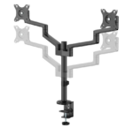 Brat dublu monitor Neomounts DS60-425BL2; pentru display-uri cu diagonale 17"-27", - imagine 2