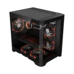 Carcasa 1STPLAYER UV5 Cube Tower ARGB NEGRU - imagine 2