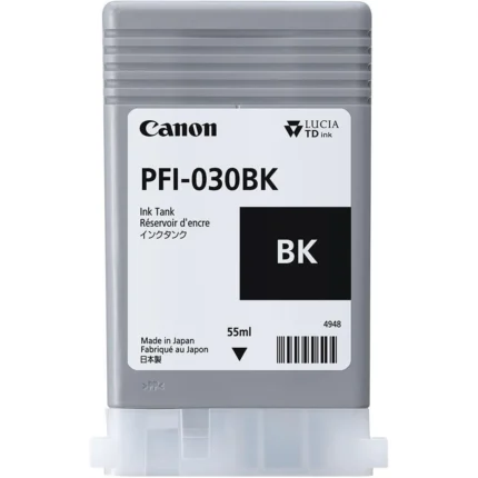 Cartus cerneala Canon PFI-030BK, Black, capacitate 55ml, pentru Canon imagePROGRAF