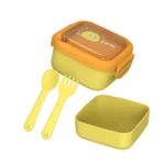 Caserola 2in 1 cu lingurita si furculita, galbena ,U-Grow - imagine 3