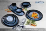 SET 4  FARFURII OVALE CERAMICA 28 CM, SERENITY, ART - imagine 5