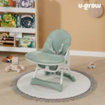 Scaun de masa 2 in 1, pliabil, verde, U-Grow - imagine 9