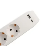 PRELUNGITOR SPACER, Schuko x 3, conectare prin Schuko (T),Type-C x1, - imagine 2