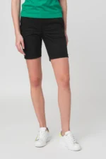 PANTALONI SCURT CASUAL FEMEI BLACK S - imagine 4