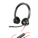 Poly Blackwire 3320 Stereo USB-C Headset +USB-C/A Adapter