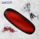 SET 4X PLATOU CERAMICA 38x15 CM, VULCANO, ART OF DINING - imagine 2