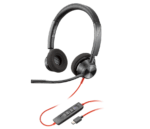 Poly Blackwire 3320 Stereo Microsoft Teams Certified USB-C Headset +USB-C/A
