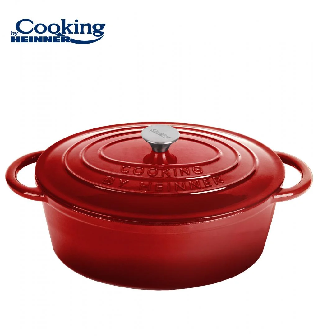overlay_e6fe8e4606930235a5651ffe76191b53.jpg SEMIOALA FONTA EMAILATA OVALA+CAPAC 33.5x26X12 CM, 6L, RED LINE, COOKING - imagine 1