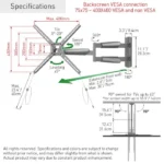 Suport TV perete pentru exterior Barkan 4move OD XLong, pentru - imagine 2