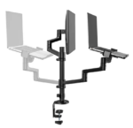 Suport dublu laptop de birou Neomounts DS20-425BL2; pentru display-uri cu - imagine 2