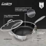 TIGAIE ADANCA INOX +CAPAC STICLA IN 3 STRATURI  28*7.5CM, - imagine 7