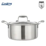 SEMIOALA INOX+CAPAC STICLA IN 3 STRATURI 28x13 CM, 7 L, - imagine 2