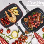 TIGAIE DUBLA DREPTUNGHIULARA TIP GRILL, ALUMINIU, 36x24x7.5 CM,DARK LINE CLASSIC,COOKING